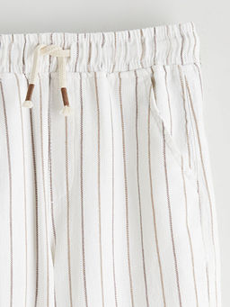 Beli Lastikli ?izgili Erkek ?ocuk Pantolon