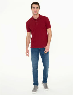 Bordo Slim Fit Basic Polo Yaka Ti__rt - Pierre cardin фото 5