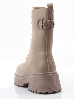 04-PAX31-2Z DK. BEIGE Ботинки зимние женские (натуральная кожа, 100% шерсть)