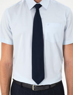 A__k Mavi Regular Fit K_sa Kollu Basic G_mlek