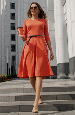 Романтичное платье терракотовый - Donna saggia фото 2