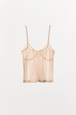 FINE KNIT TOP WITH OPENWORK - Zara фото 4