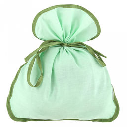 Эко-мешочек 25х30см Салатовый, на завязках, хлопок 100%, упаковка классическая ПП с подвесом 14,5х20см, Домашняя мода (Россия)