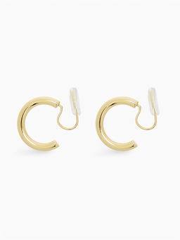 Серьги клипсы для ушей QF «Тренд», кольцо, цвет золото