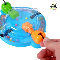 Настольная игра Накорми Бобо, мини-версия, бегемоты - Лас играс kids фото 2