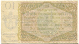 Банкнота 10 геллеров 1920 года Австрия  Пёхларн (нотгельд)