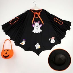 Карнавальный костюм на хэллоуин «Кошелёк или жизнь?»: накидка, шляпа, сумка, чёрный