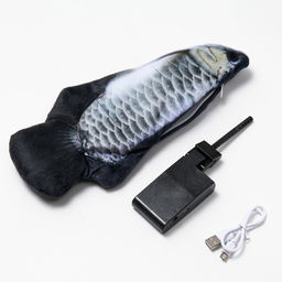 Игрушка для кошек Толстолобик с двигающимся хвостом и с USB-зарядкой, 28 см - Пижон фото 2