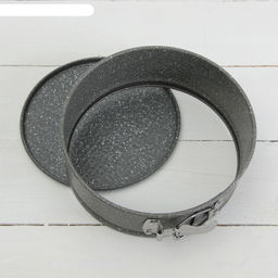 Форма для выпечки круглая разъемная с покрытием серый гранит , 20 см, арт. LH-71001G