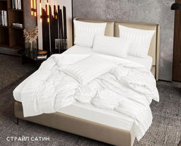 КПБ Denvol Страйп-сатин на резинке по кругу DENSSR001 2 спальный