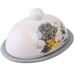 60192 Масленка с крышкой 17,8х13,3х9,8см 2 пр Утренняя свежесть доломит LR (х24)