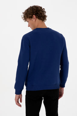 Erkek _ndigo Basic Sweatshirt Sepette S_rpriz _ndirim - U.s. polo assn фото 5