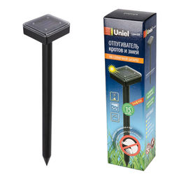 UDR-S51 SOL BLACK Устройство для отпугивания кротов и змей, на солнечной батарее. Постоянная частота вибрации. Аккумулятор в/к. IP44. TM Uniel - Volpe фото 7