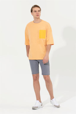 U. S. Polo Assn Мужская футболка оверсайз с круглым вырезом цвета дыни - U.s. polo assn фото 9