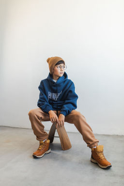 Худи оверсайз с печатью ШТОРМ утепленное - Bungly фото 6