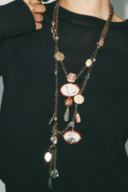 PACK OF 2 RESIN CHARM LINK NECKLACES - Zara фото 2