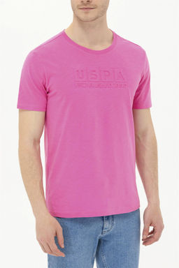 Мужская розовая футболка с круглым вырезом - U.s. polo assn фото 13