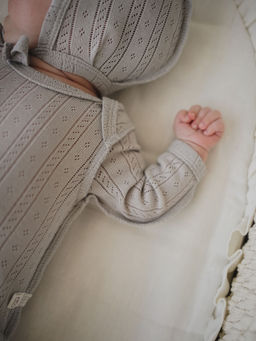 Боди с длинным рукавом Жемчуг из ажурного хлопка 0+ - Bungly фото 5