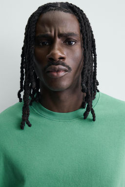 SUDADERA BOXY FIT ESTRUCTURA / Verde - Zara фото 5