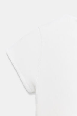 CAMISETA RIB BOTONES / Blanco roto - Zara фото 6