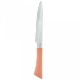 Мрамор Нож кухонный 125мм из нержавеющей стали, пластмассовая ручка, цвета в ассортименте: бежевый, коралловый, в блистере (Китай) - Домашняя мода фото 5