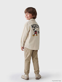 Mickey Mouse Nak??l? Erkek ?ocuk G?mlek