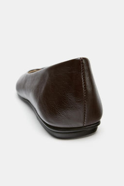 LEATHER BALLET FLATS LIMITED EDITION - Zara фото 7