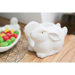 Салфетница Доляна Зайка в золотом, 1278,5 см, цвет белый  фото 7