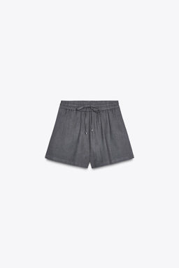 LINEN BLEND BOXER BERMUDA SHORTS - Zara фото 21