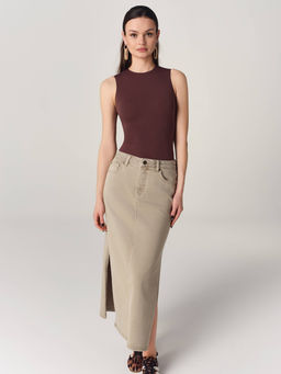 CONTE CON-946 Юбка джинсовая женская peanut  фото 2