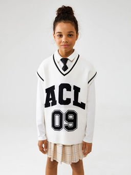 ACOOLA / Жилет детский для девочек Carlota молочный фото 5