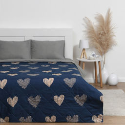 Покрывало LoveLife 1,5 сп Golden hearts 150*2105см, микрофайбер, 100% п/э