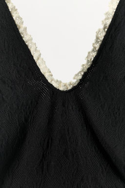 BODY SEAMLESS ENCAJE / Negro / Blanco - Zara фото 11