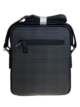 Сумка мужская из натуральной кожи, цвет графито-черный - Greta фото 2