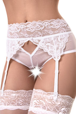 Эротические трусики-пояс Erolanta Iveta, белый (42-44)  фото 6