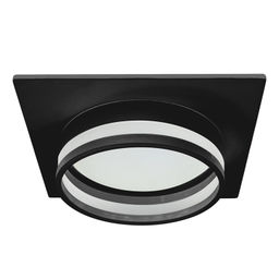 Светильник потолочный встраиваемый, 15W 230V GX53, черный, квадрат, без лампы, DL503 LUNA