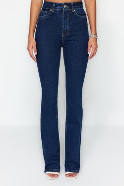 TRENDYOLMILLA Koyu Mavi Super Yuksek Bel Flare Jeans TWOSS23JE00064 фото 4