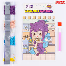 Цена за 2 шт. Алмазная вышивка Майко, 13.7?18.3 см, картон, с частичным заполнением