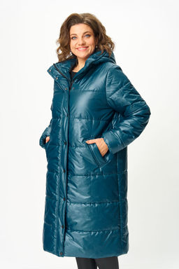 Пальто Anastasia Mak 1026 морская волна фото 6