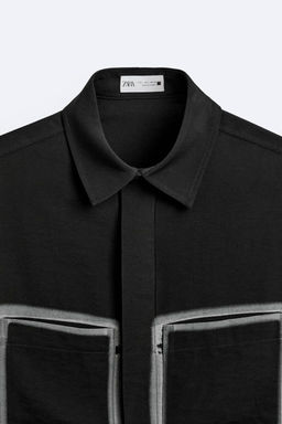 SHIRT WITH CONTRAST POCKETS - Zara фото 8
