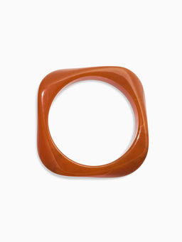 Браслет манжет акрил "Тренд", цвет оранжевый