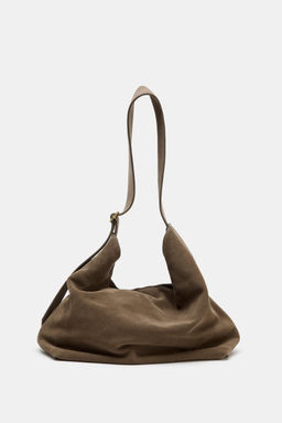 BOLSO MAXI SACA DETALLE ANILLA PIEL / Marr?n