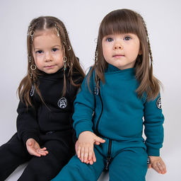 Комбинезон-косуха с капюшоном Уголь утепленный - Bungly фото 4