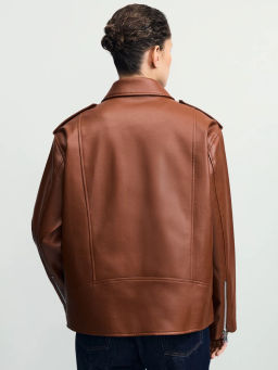 Куртка-косуха прямого силуэта из искусственной кожи / Zarina  фото 8