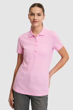 Kad_n Pembe Polo Yaka Basic Ti__rt