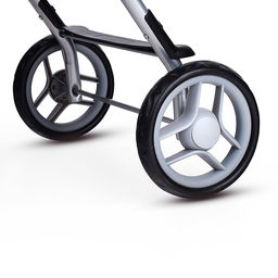 Коляска для кукол металлическая, складная, прогулочная с козырьком, с корзиной, цвет розовый, в пакете