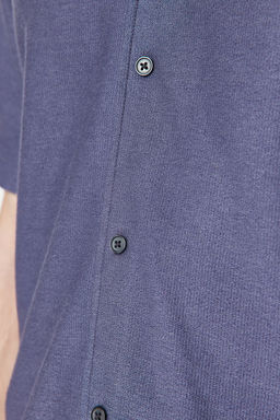 Indigo Relaxed Fit Apas Yaka Gomlek TMNSS24GO00017