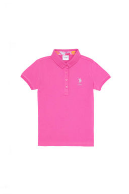 Розовая базовая футболка для девочек - U.s. polo assn фото 7
