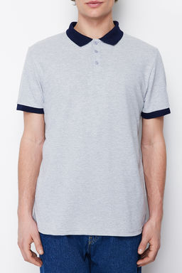 TRENDYOL MAN Gri Regular/Normal Kesim K?sa Kollu Polo Yaka T-shirt TMNSS20PO0141 - Trendyolmilla фото 5