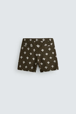 BERMUDA RELAXED FIT JACQUARD TEXTURA / Khaki oscuro - Zara фото 7